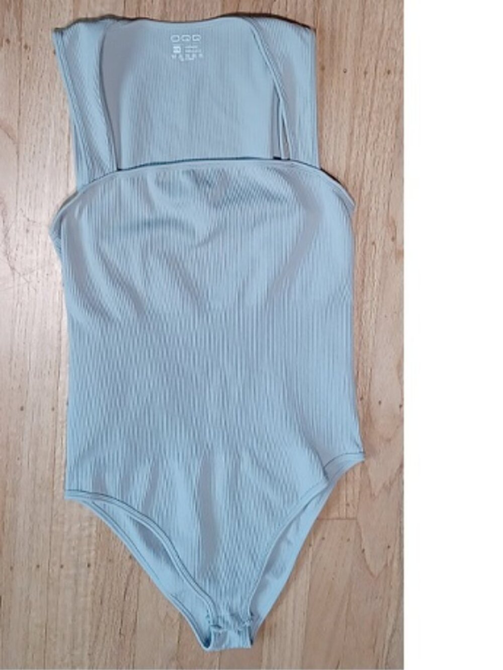 Oqq Gray Bodysuit Stylish Square Neck Medium‎ Tummy Control Size XXL